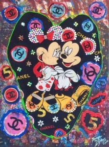 Voir le détail de cette oeuvre: « Minnie and Mickey in love and fashion »